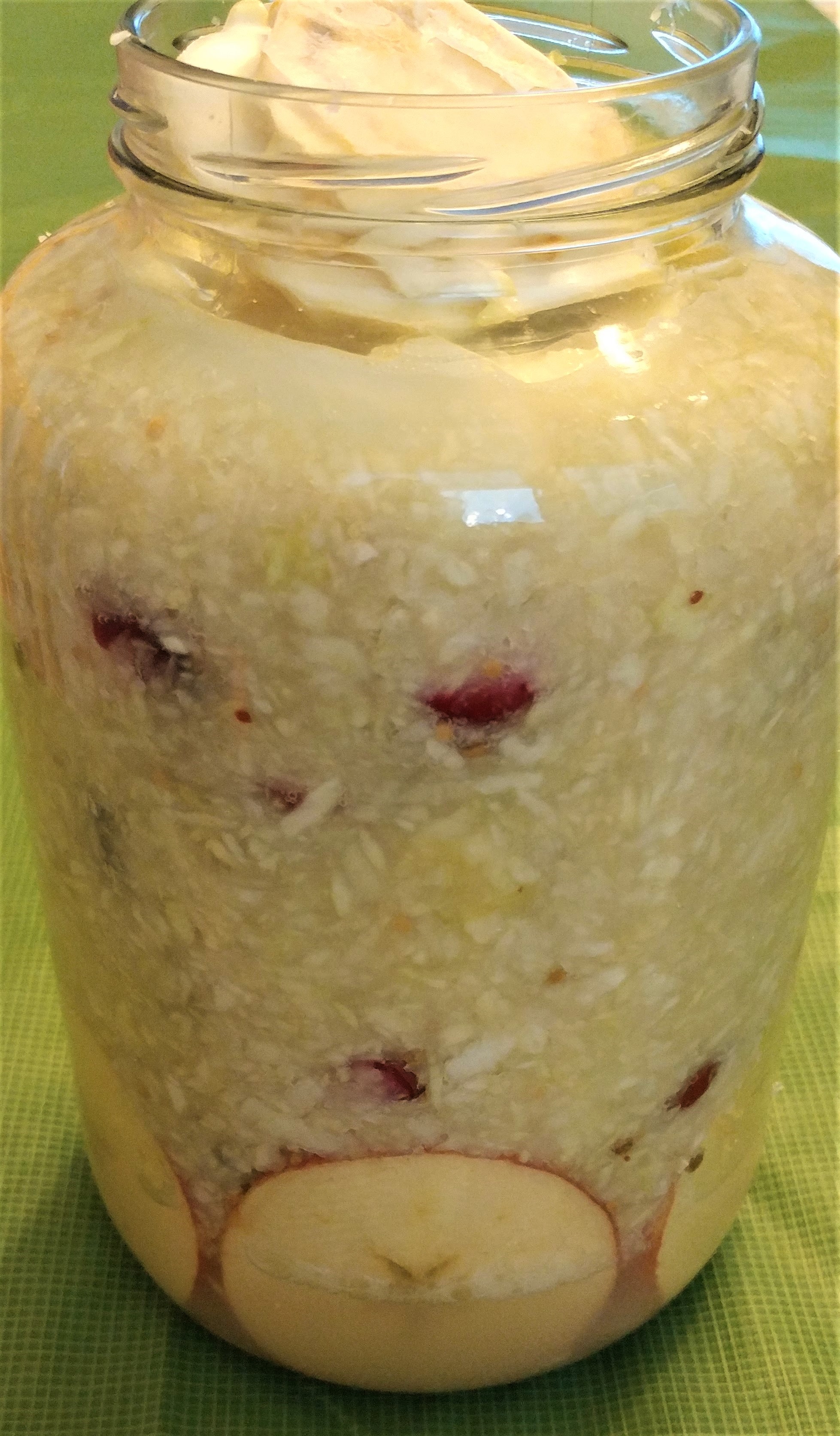 Sauerkraut with apple and cranberries